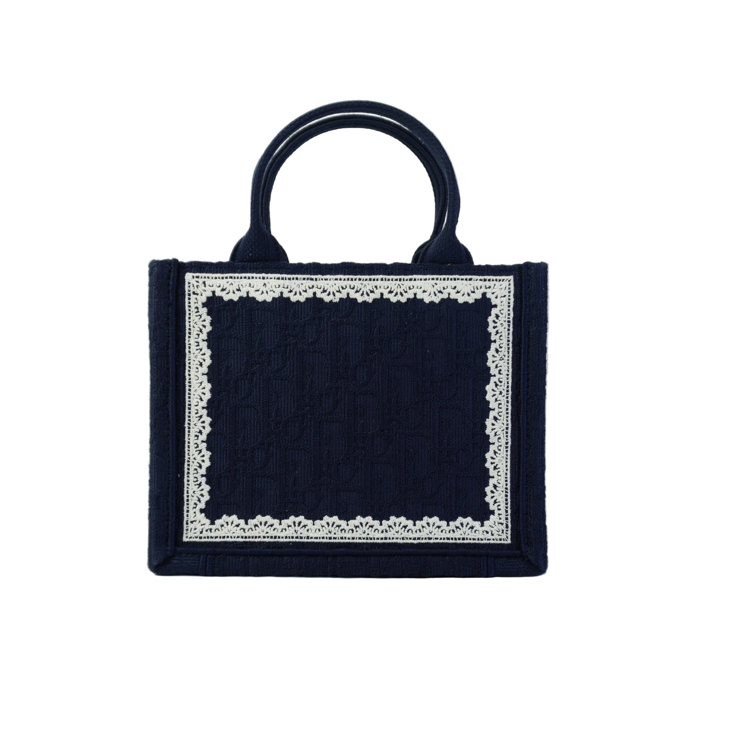 Dior	Book Tote Navy Blue Mini SHW