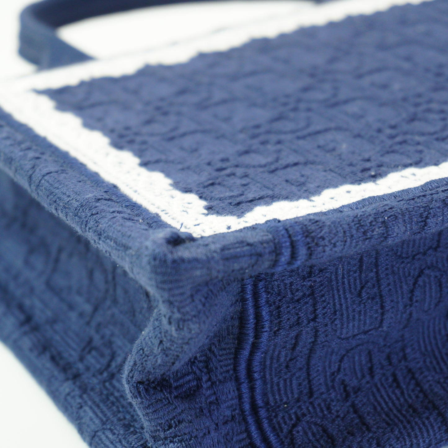 Dior	Book Tote Navy Blue Mini SHW