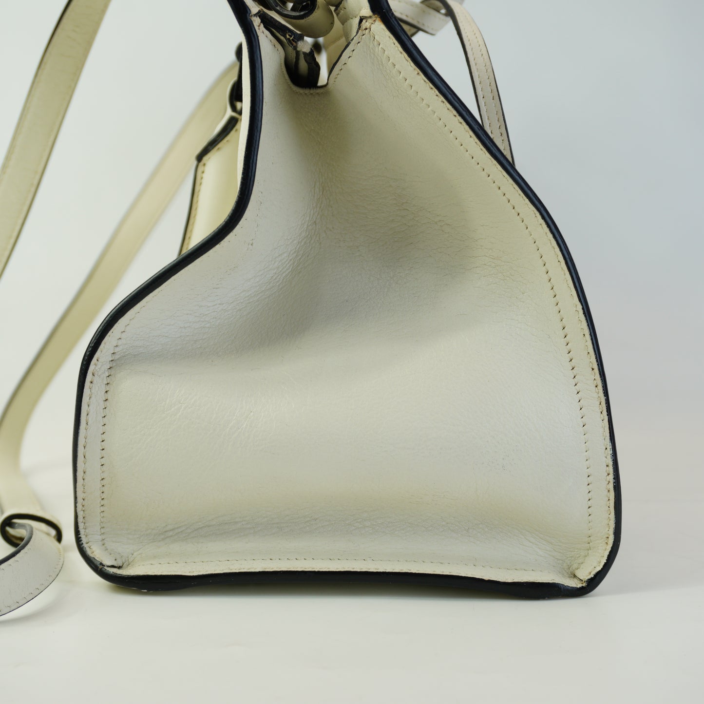 YSL	Cabas White Medium (Recolored)