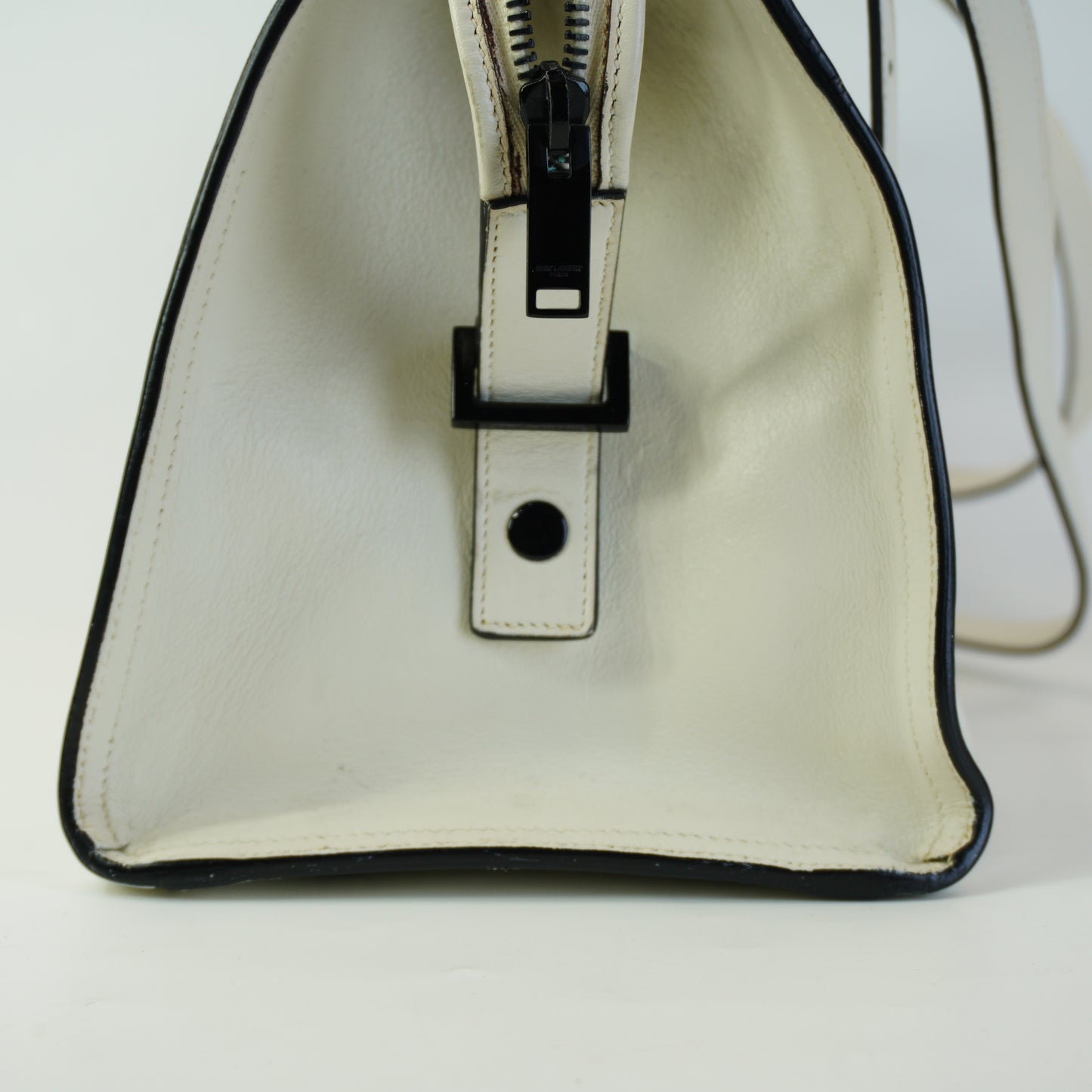 YSL	Cabas White Medium (Recolored)