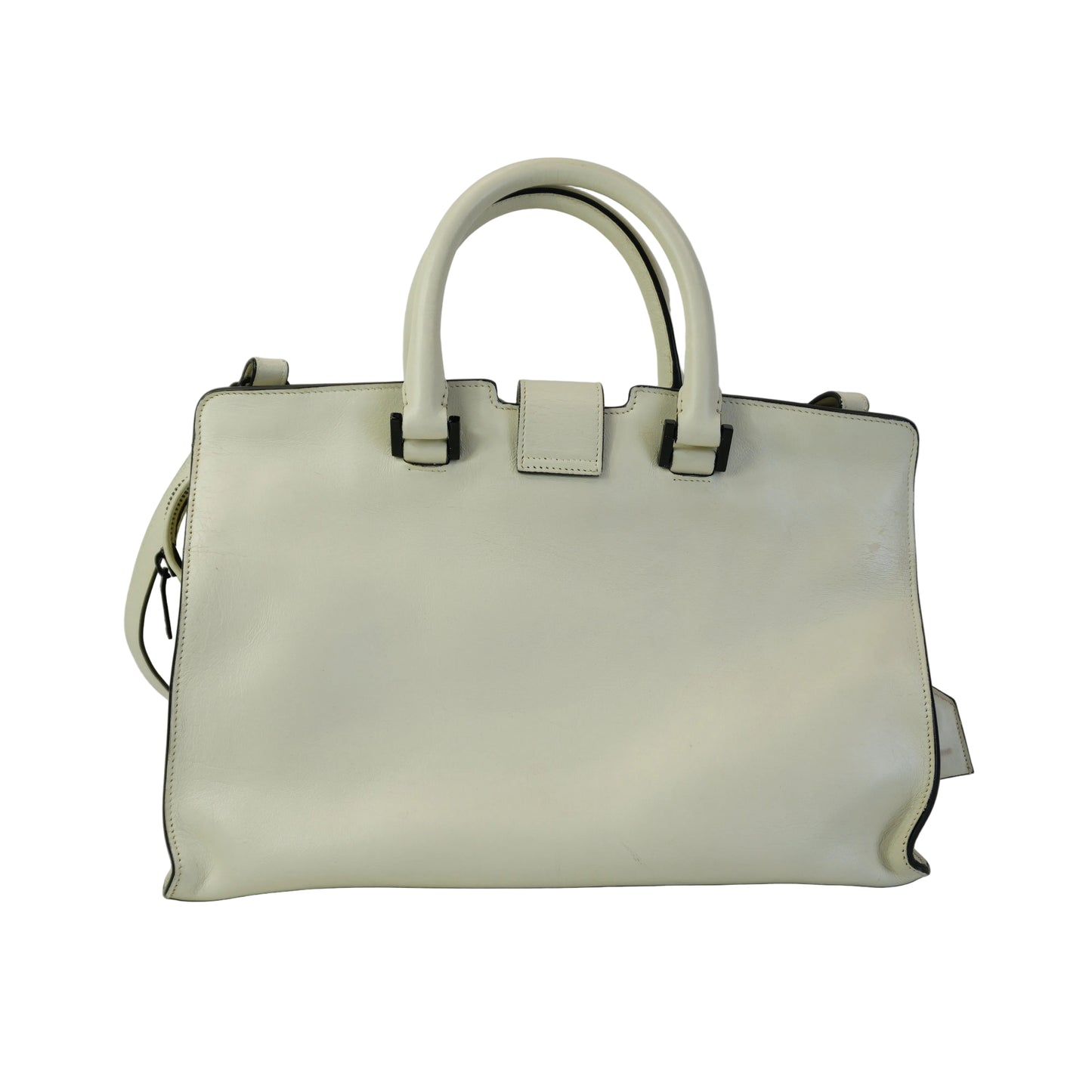 YSL	Cabas White Medium (Recolored)