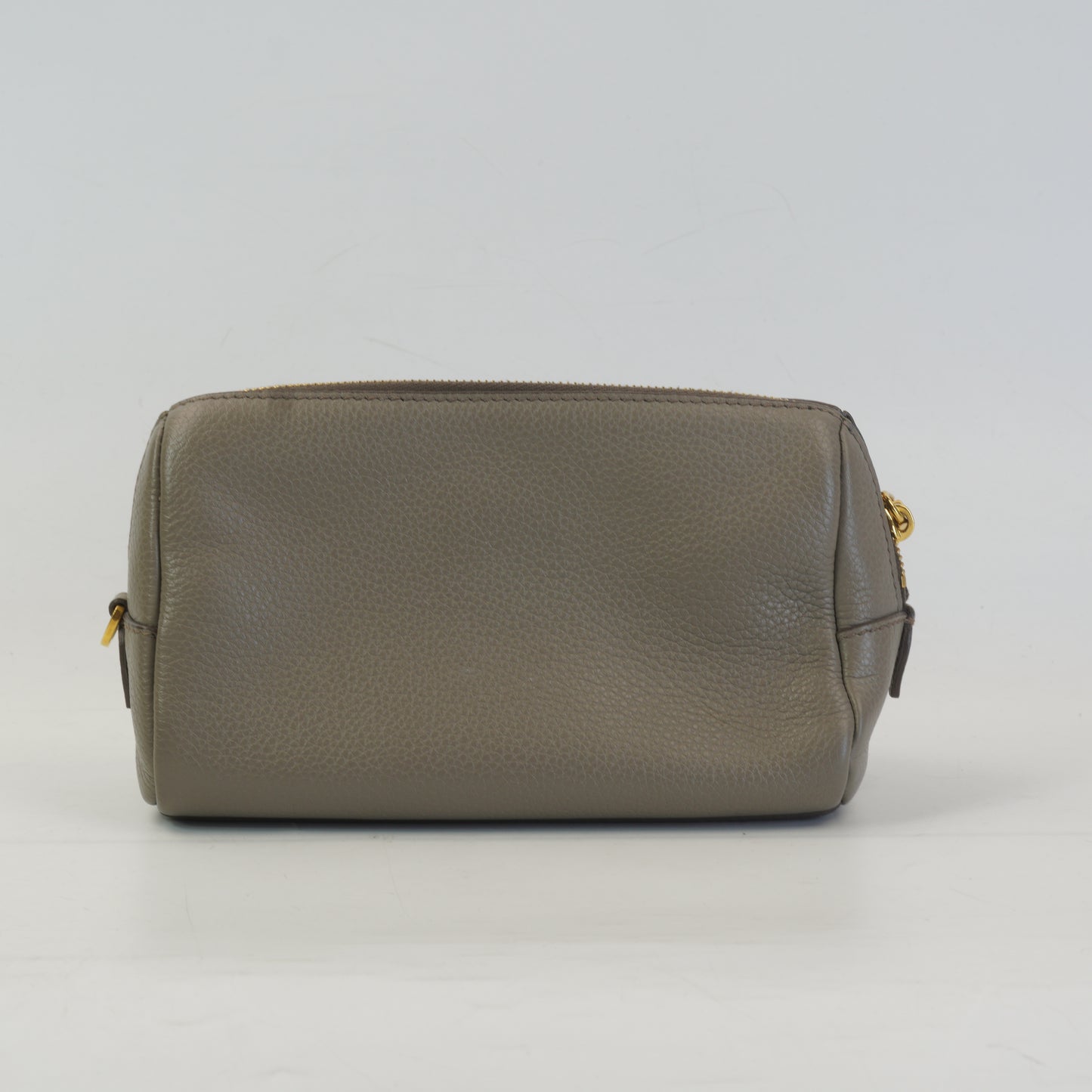 Prada Vitello Daino Leather Pouch Beige GHW