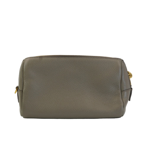 Prada Vitello Daino Leather Pouch Beige GHW