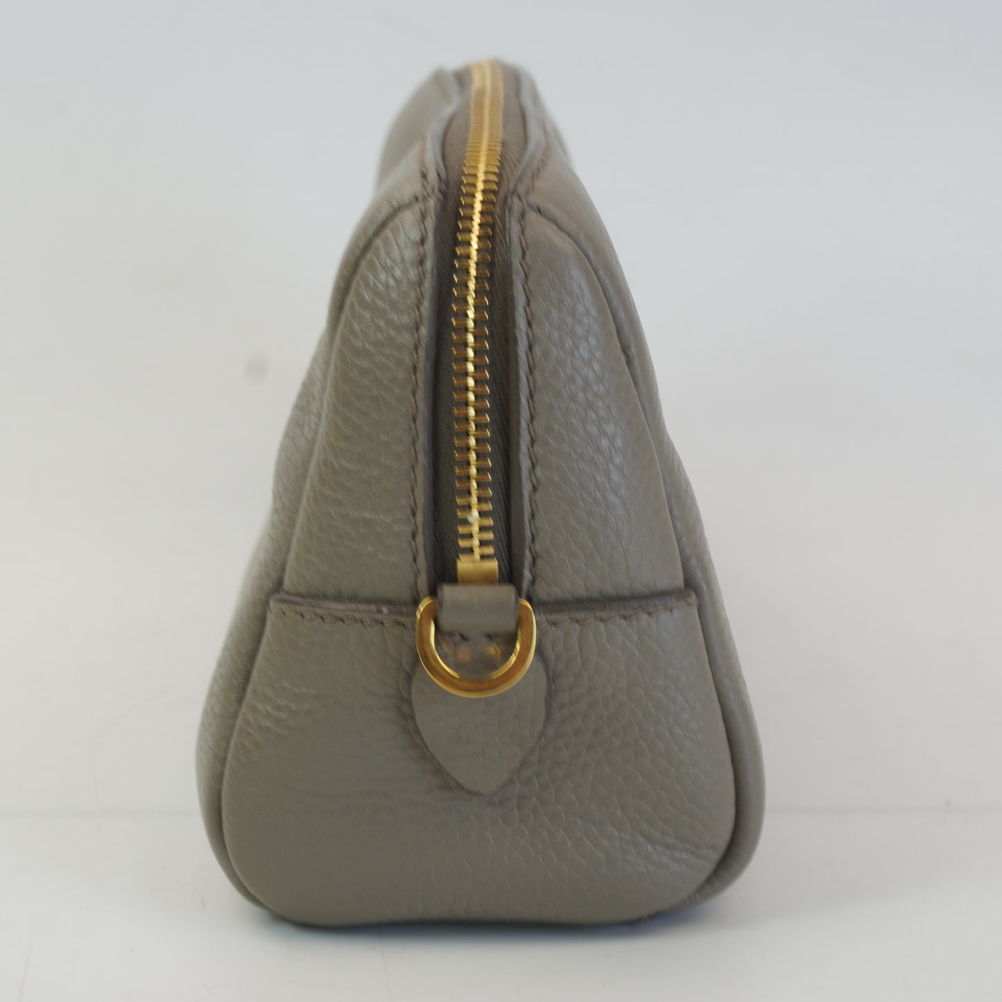 Prada Vitello Daino Leather Pouch Beige GHW