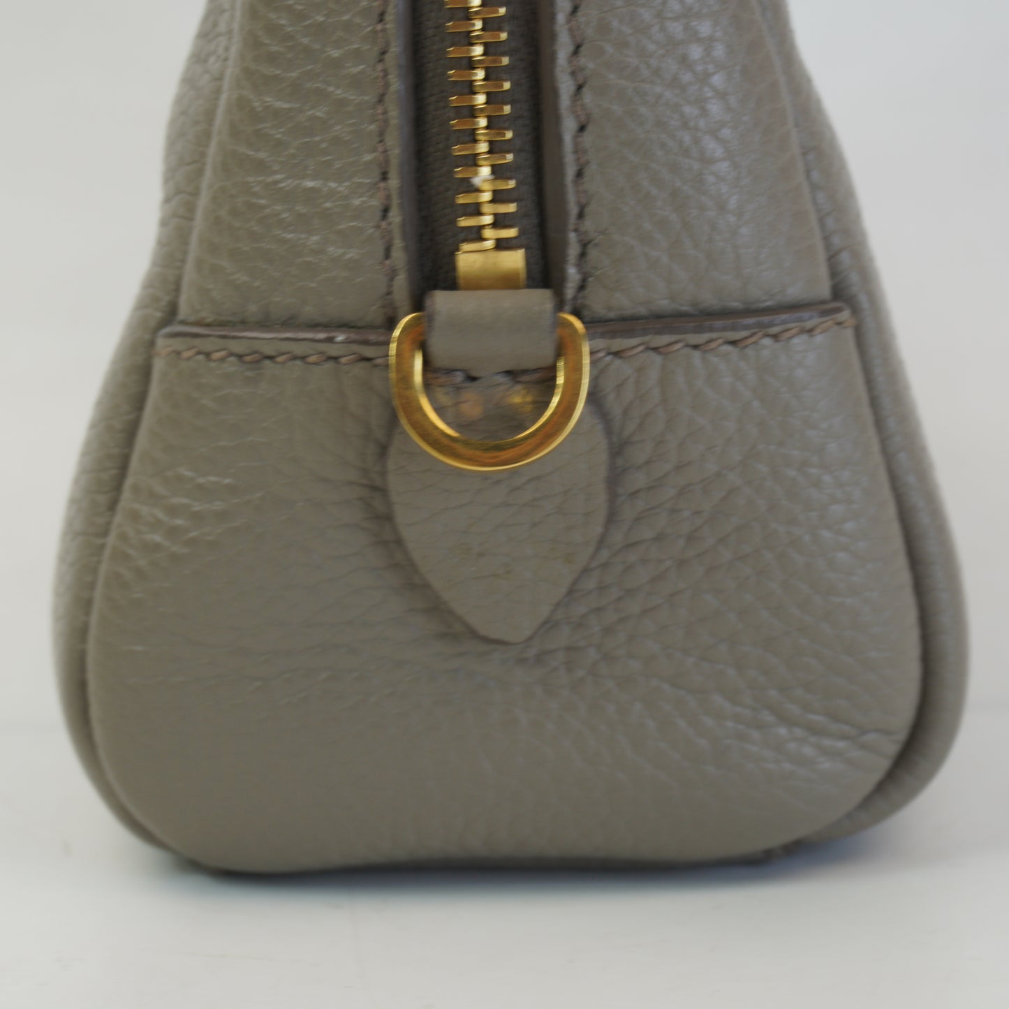 Prada Vitello Daino Leather Pouch Beige GHW