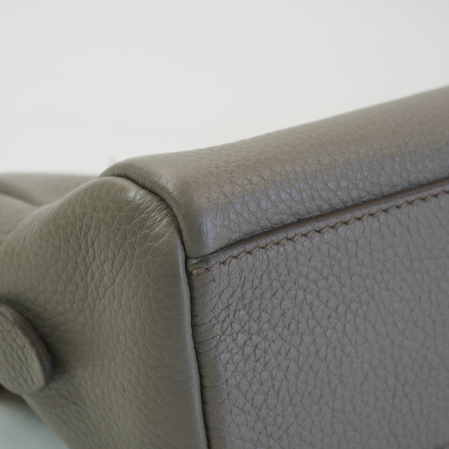 Prada Vitello Daino Leather Pouch Beige GHW