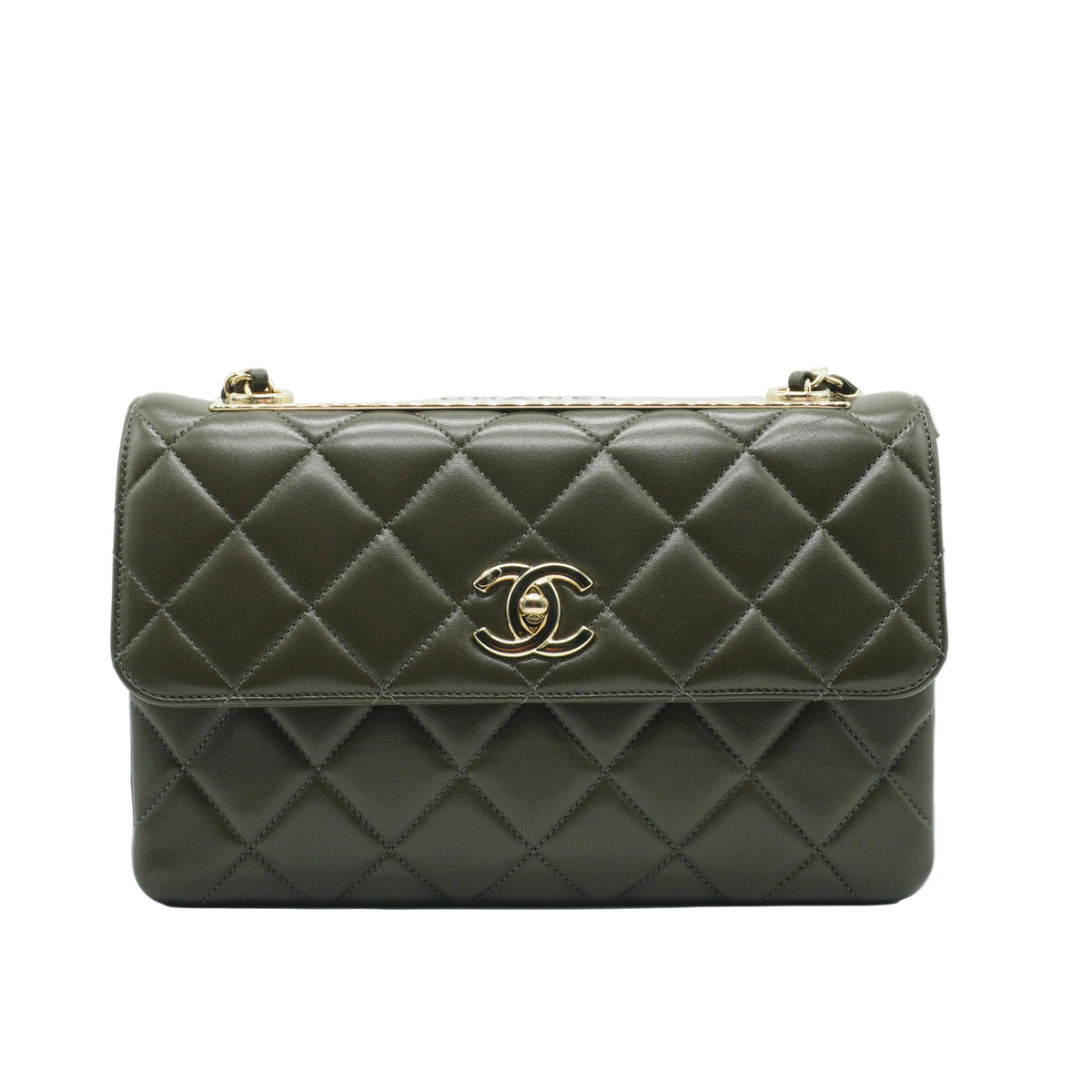 Chanel	Trendy CC Flap Lambskin Small Olive Green GHW