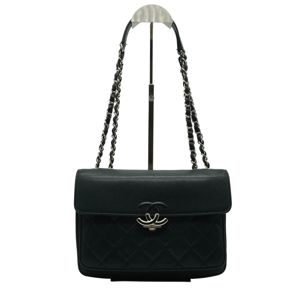 Chanel Urban Companion Flap Lambskin Medium Black SHW