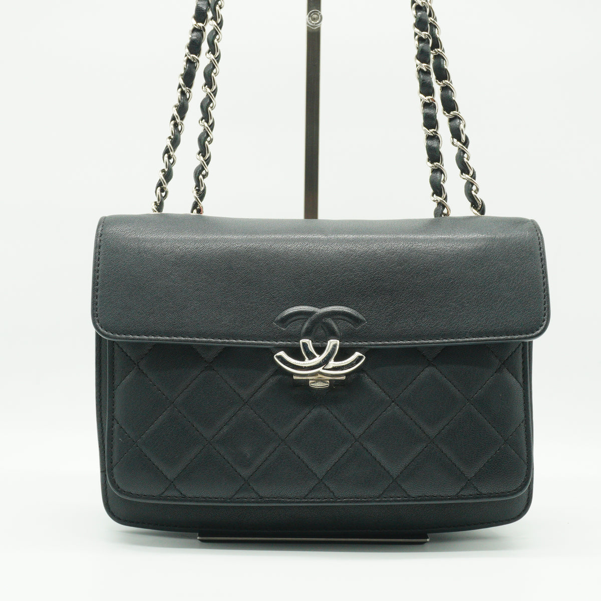 Chanel Urban Companion Flap Lambskin Medium Black SHW