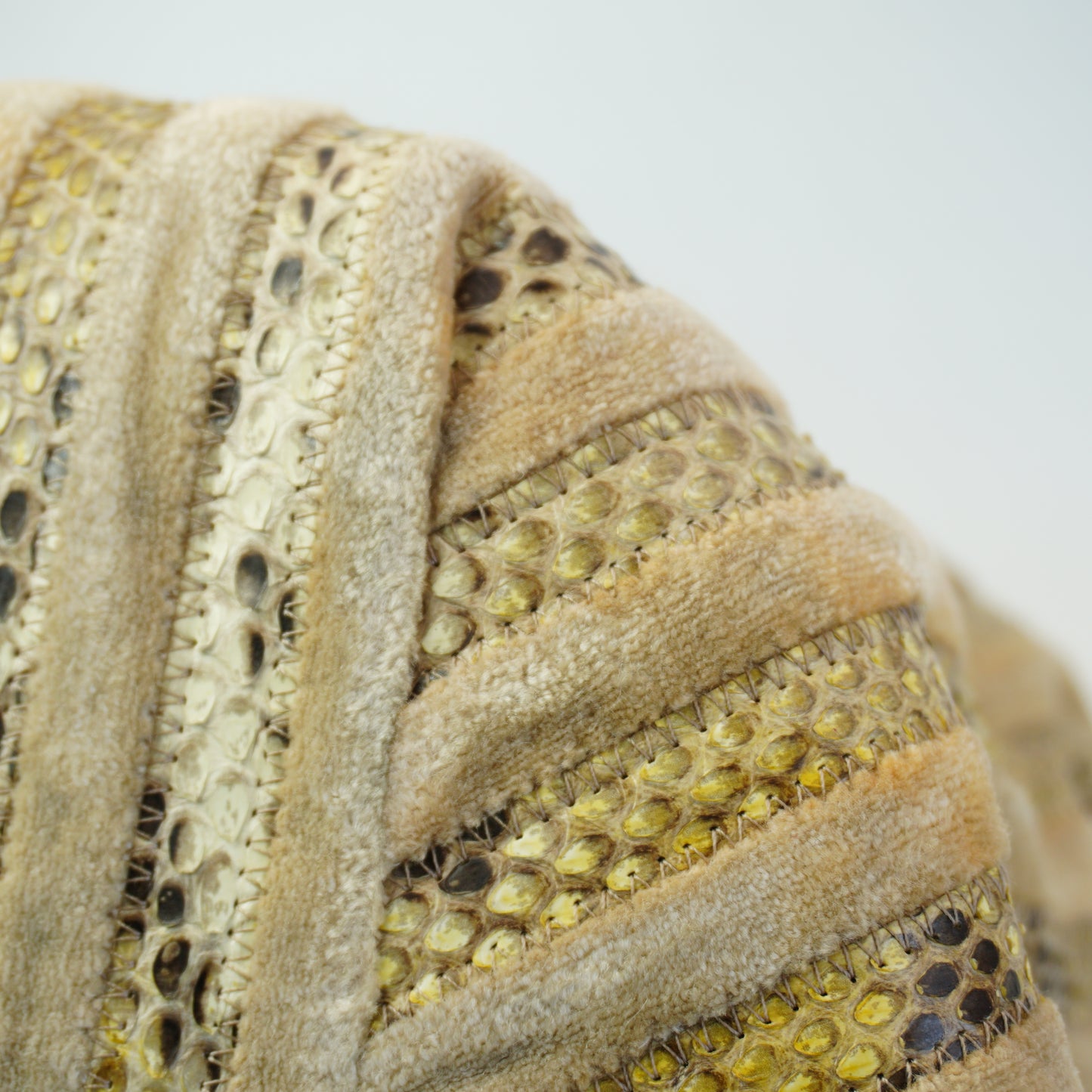 Bottega Veneta Beige Python & Velvet Resina Tote
