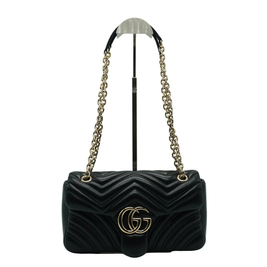 Gucci GG Marmont Black GHW Small