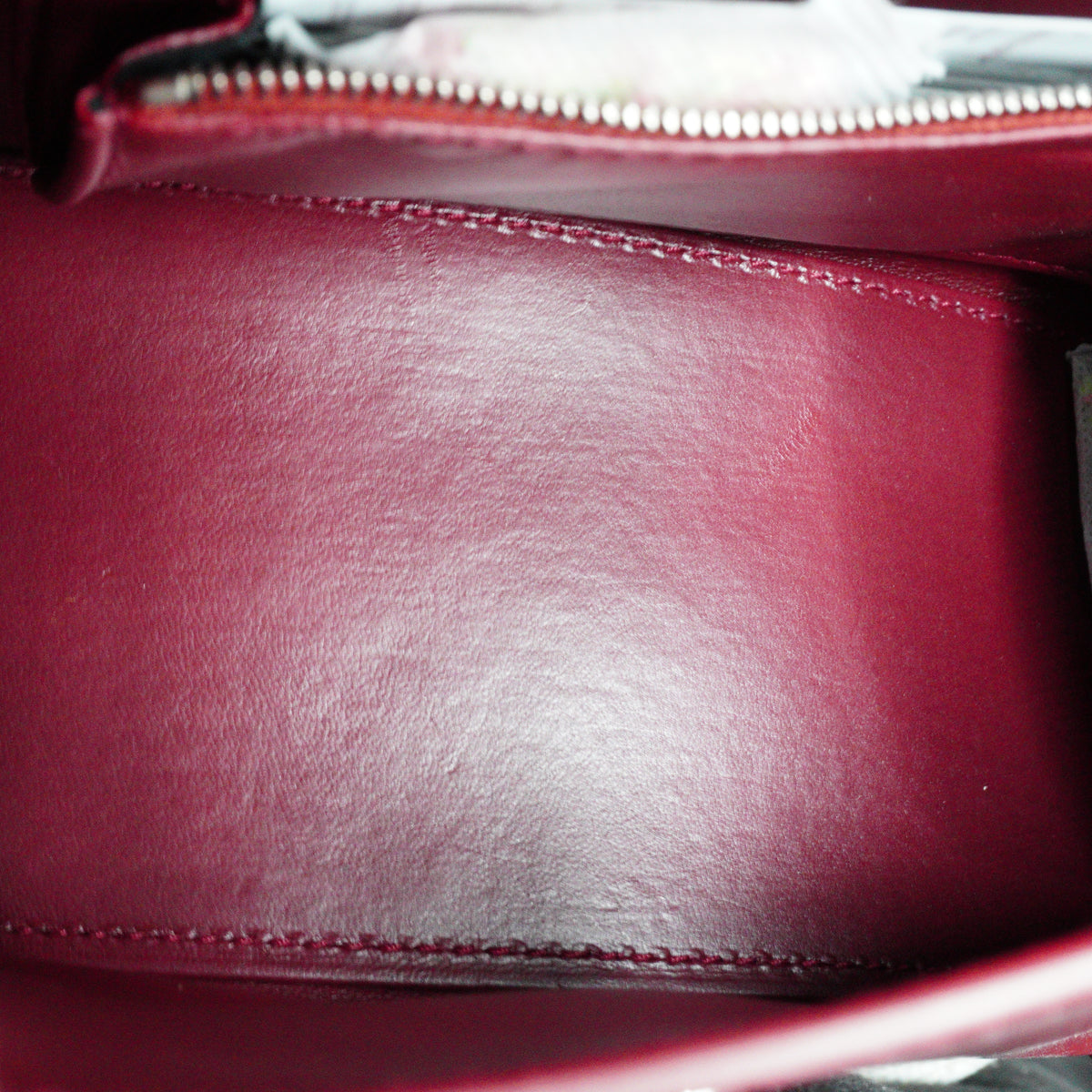 Balenciaga Hourglass Top Handle Burgundy SHW