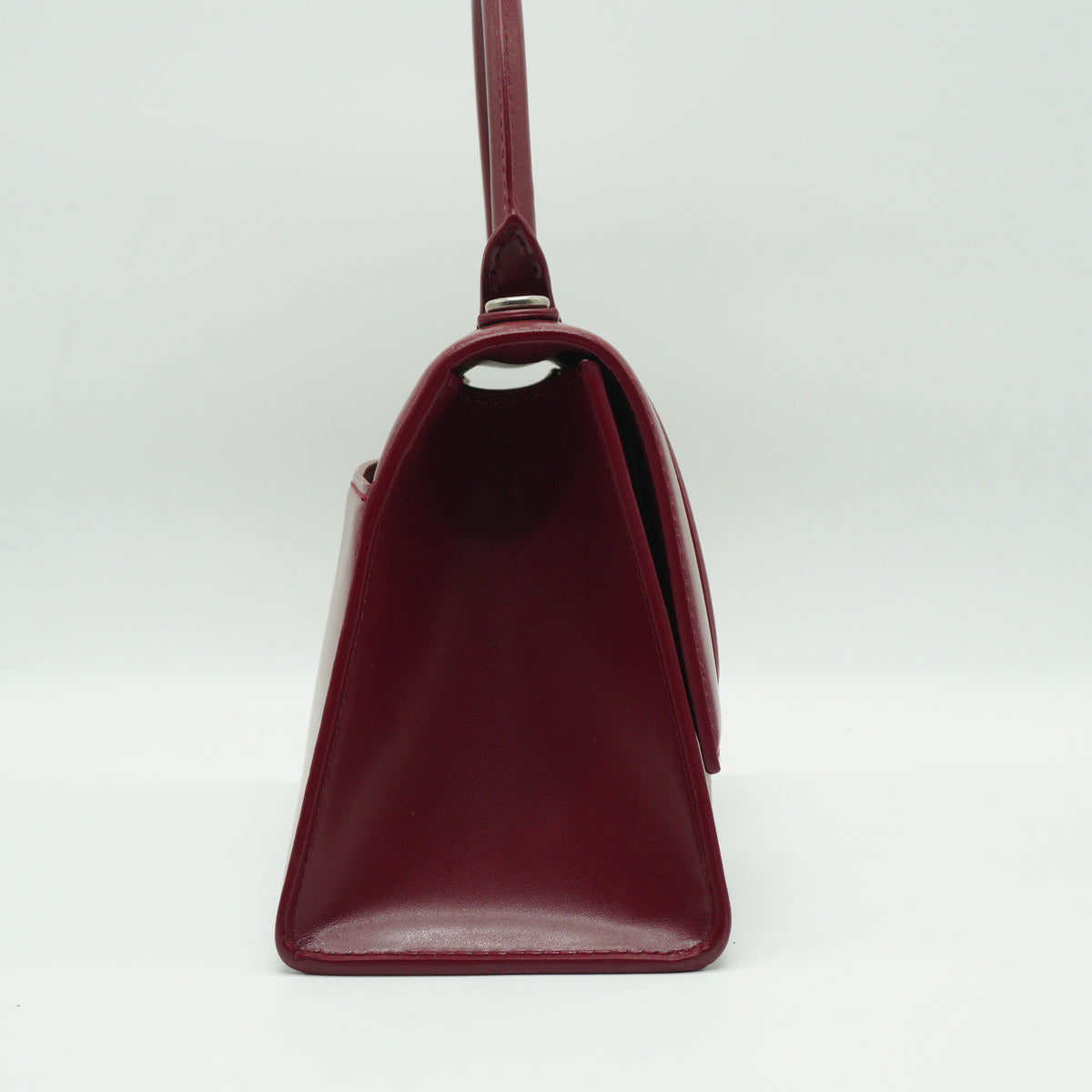 Balenciaga Hourglass Top Handle Burgundy SHW