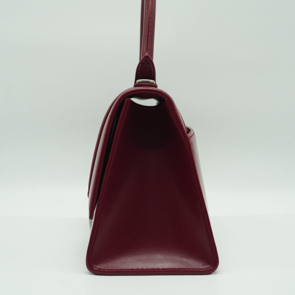 Balenciaga Hourglass Top Handle Burgundy SHW