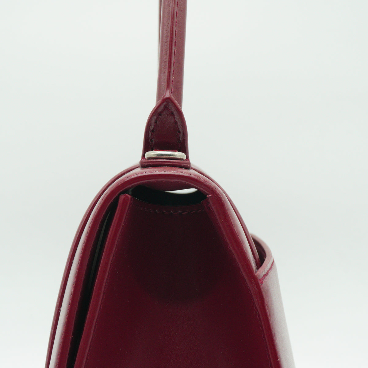 Balenciaga Hourglass Top Handle Burgundy SHW