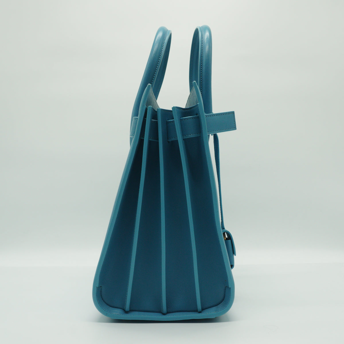 YSL Sac de Jour Medium Premium Calfskin Light Blue GHW