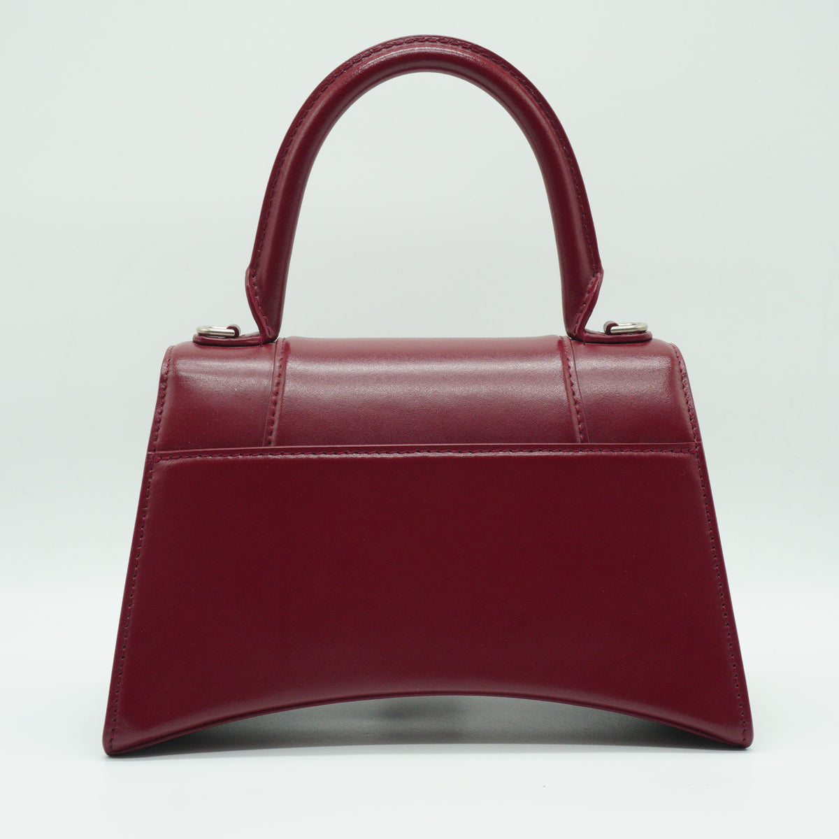Balenciaga Hourglass Top Handle Burgundy SHW