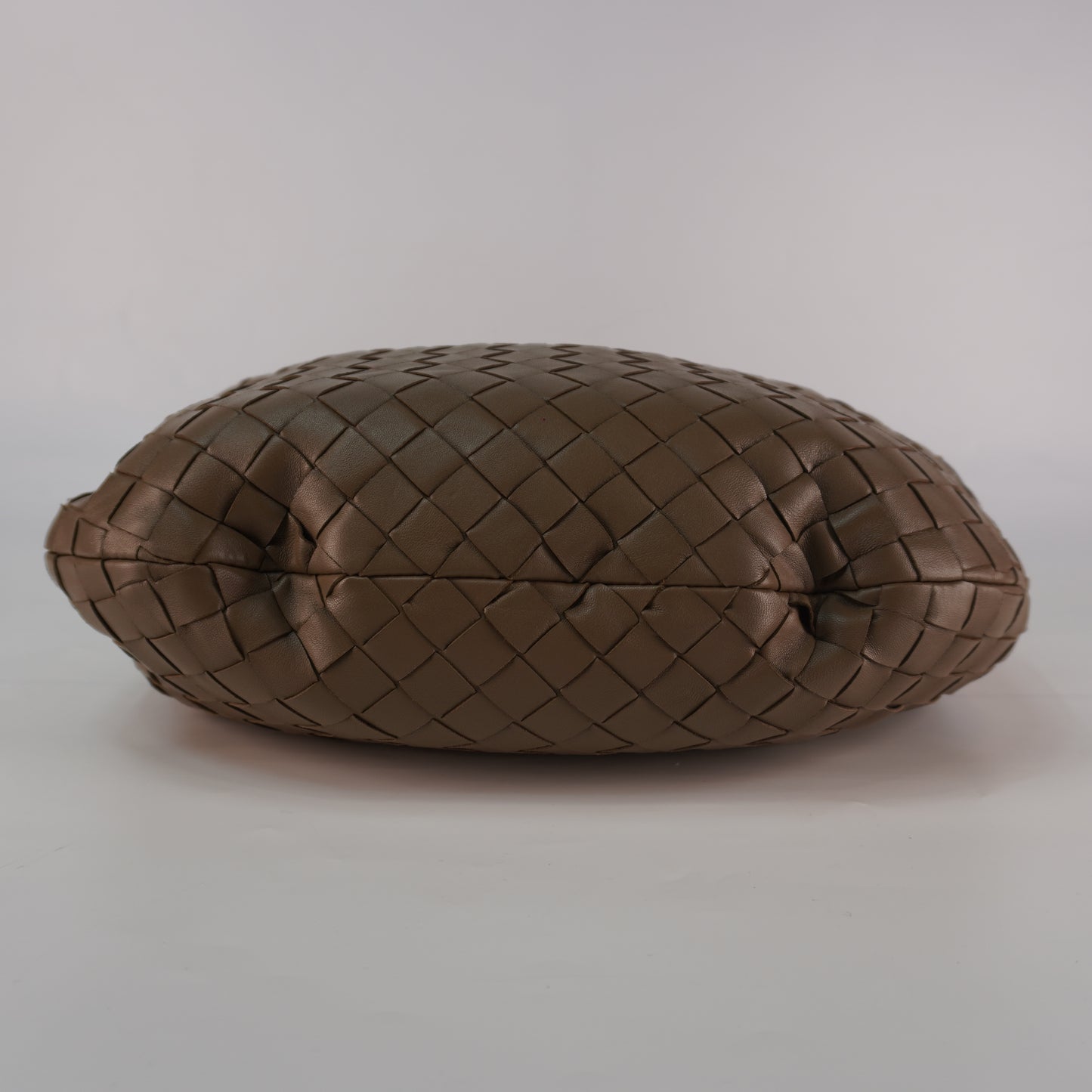 Bottega Veneta Jodie Intrecciato Woven Knotted Top Handle Brown