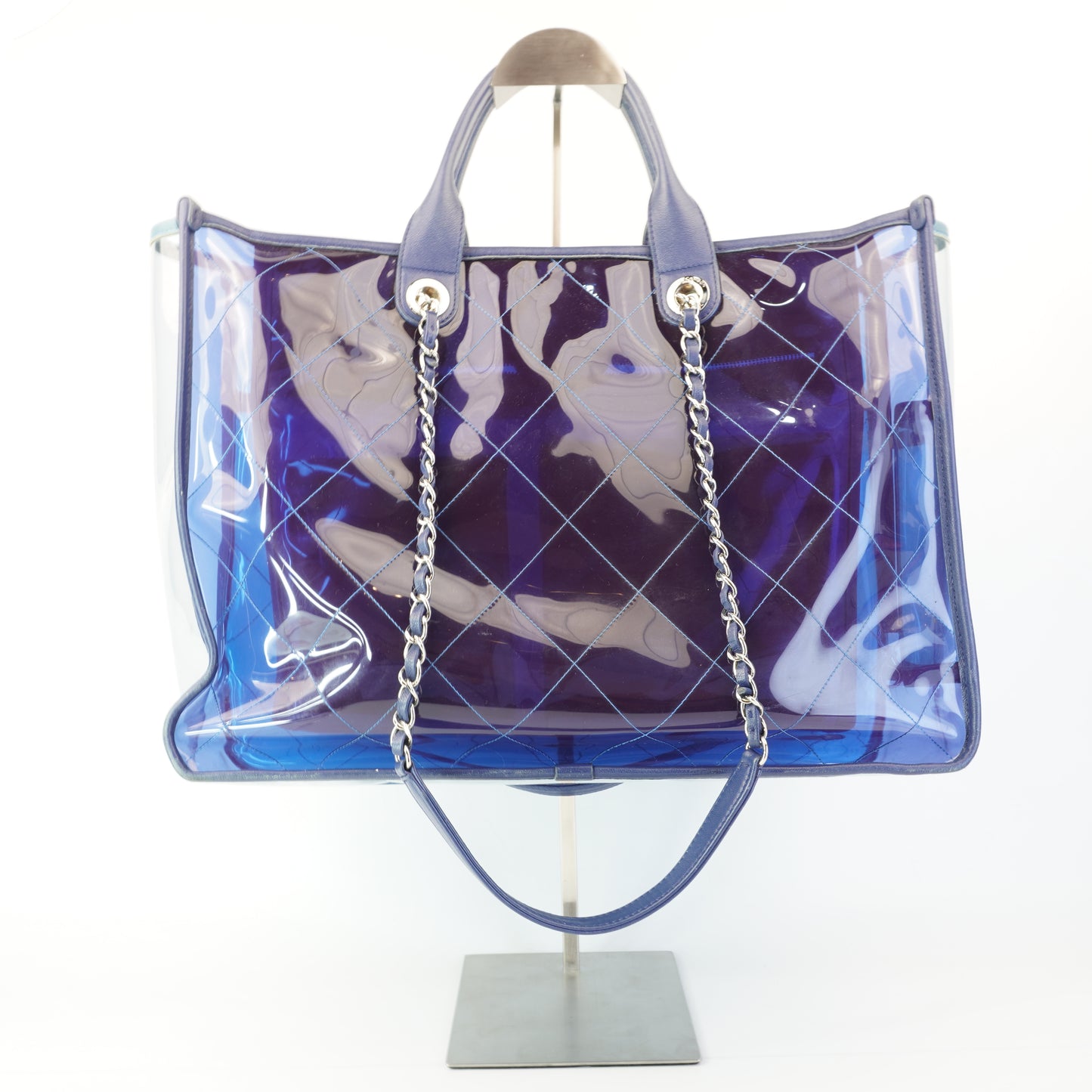 Chanel Coco Splash Shopping PVC Tote Blue