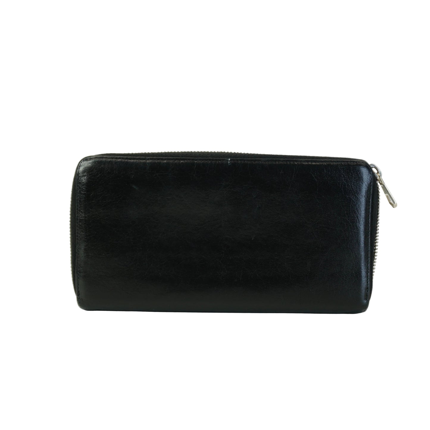 Balenciaga Black zip around wallet