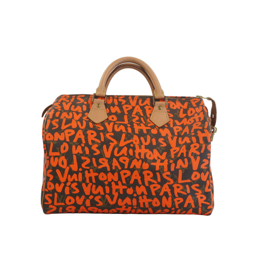Louis Vuitton	Monogram Graffiti Speedy 30 in Orange