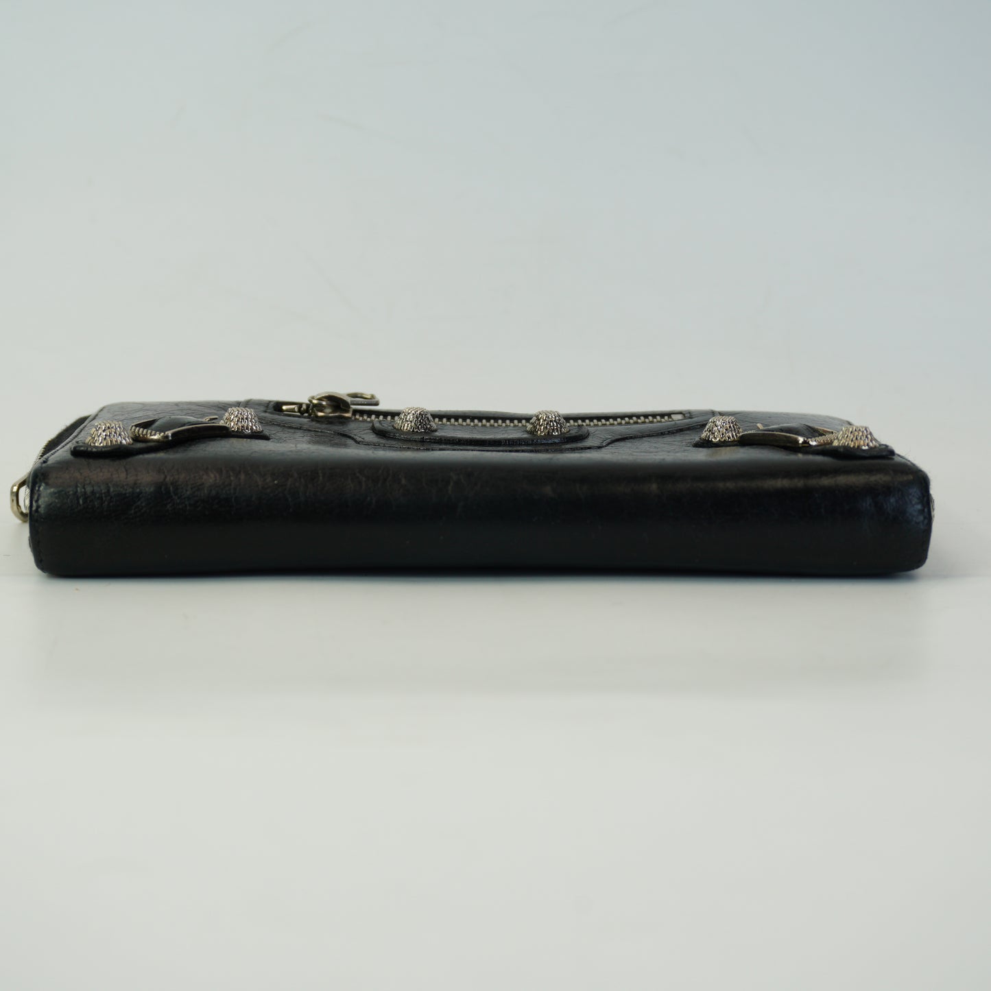 Balenciaga Black zip around wallet