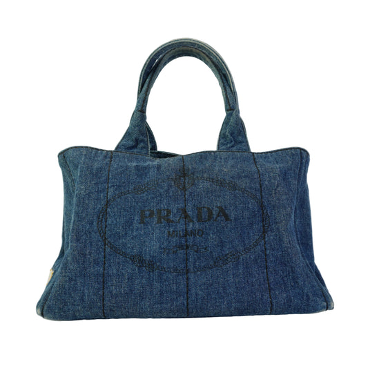 Prada Canapa Denim Medium GHW