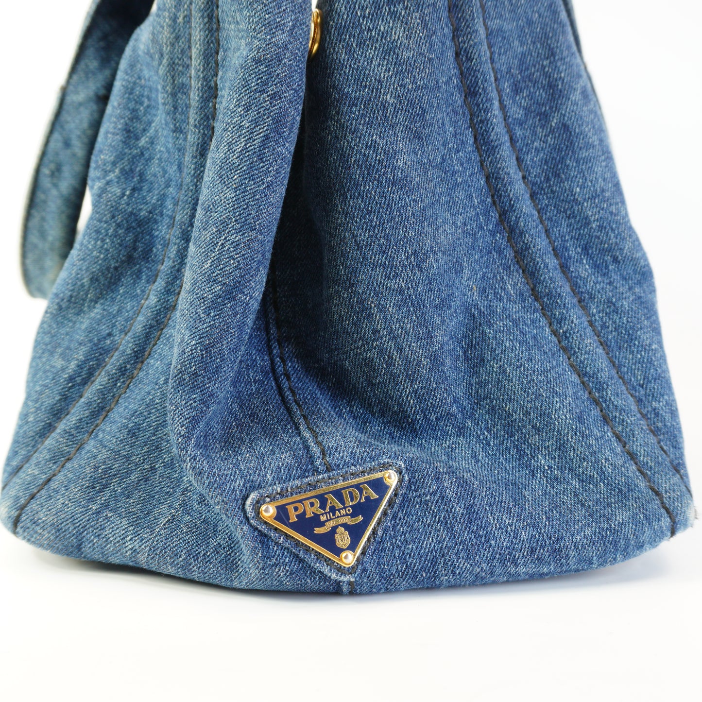Prada Canapa Denim Medium GHW