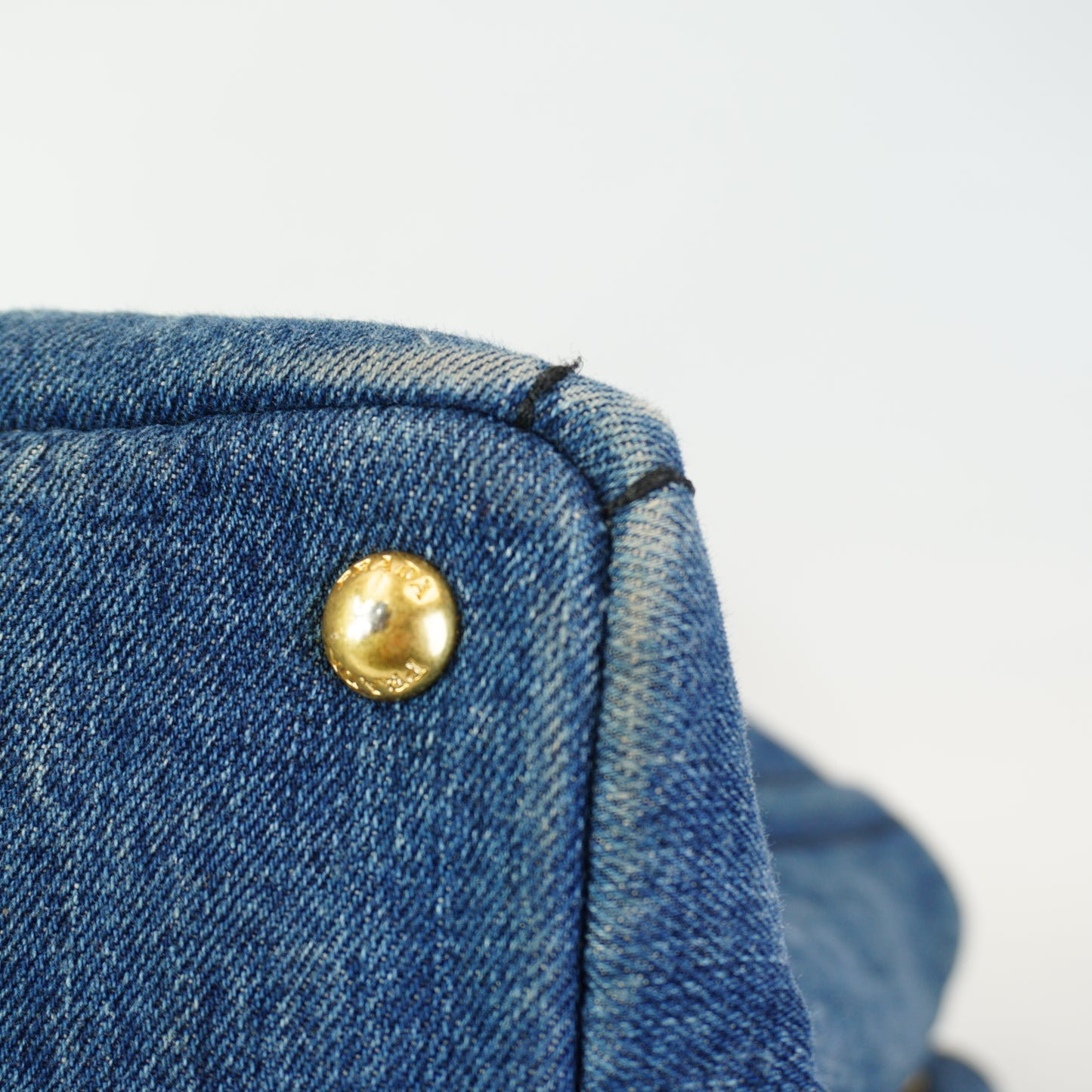 Prada Canapa Denim Medium GHW