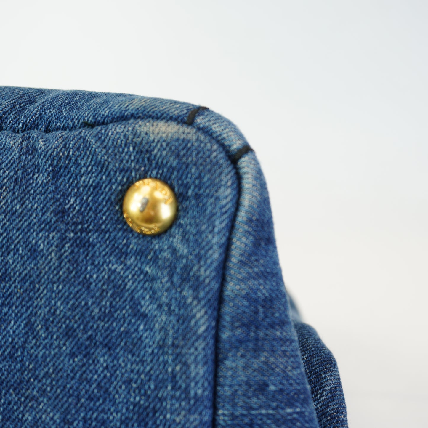 Prada Canapa Denim Medium GHW