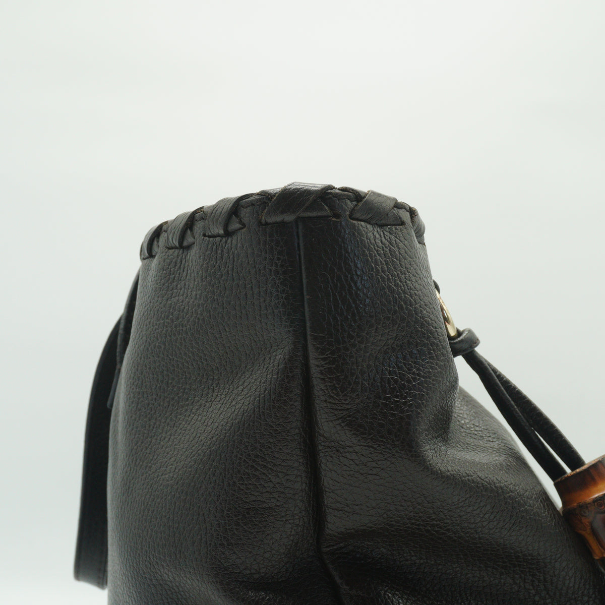 Gucci Bamboo Tassel Large Leather Brown Tote Bag GHW