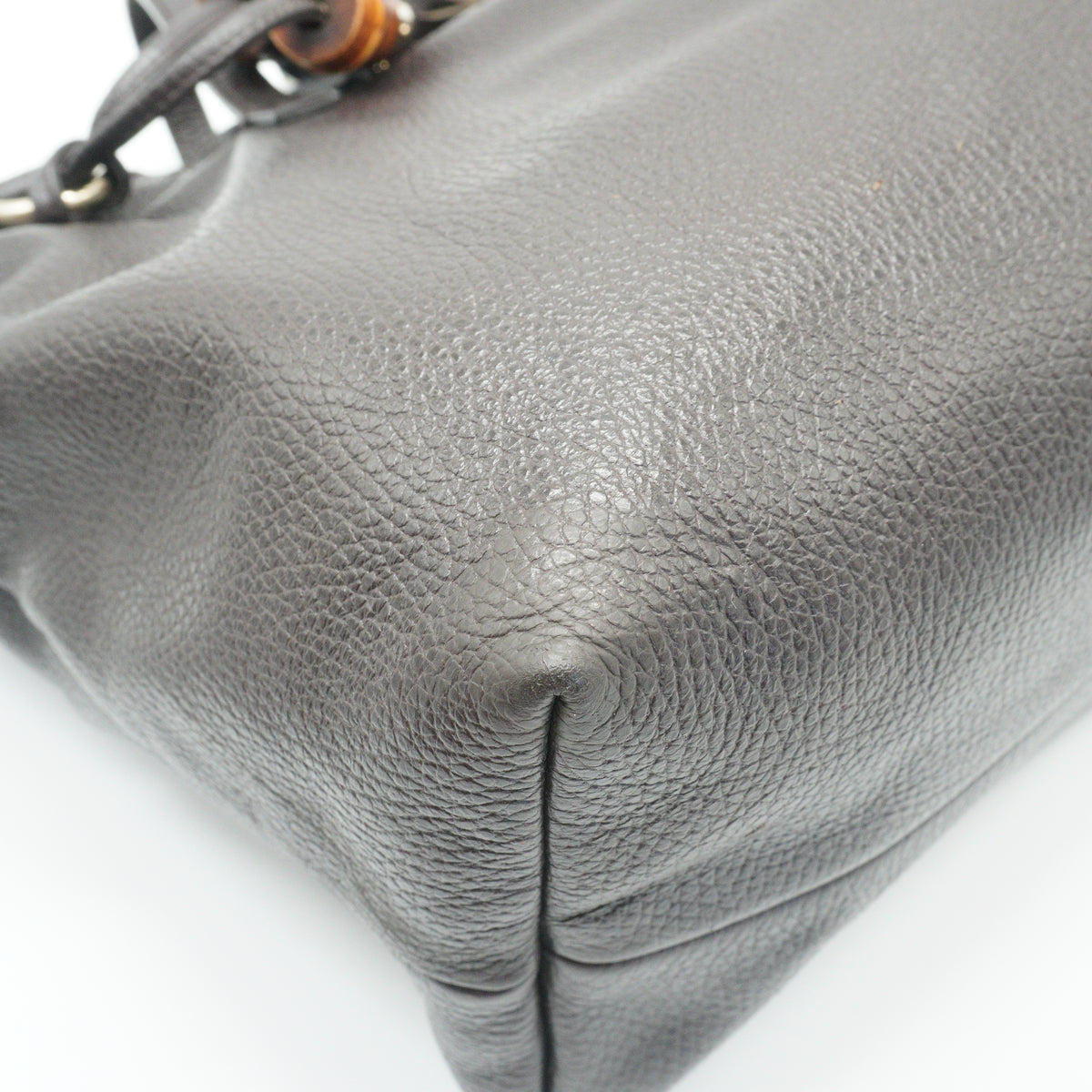 Gucci Bamboo Tassel Large Leather Brown Tote Bag GHW