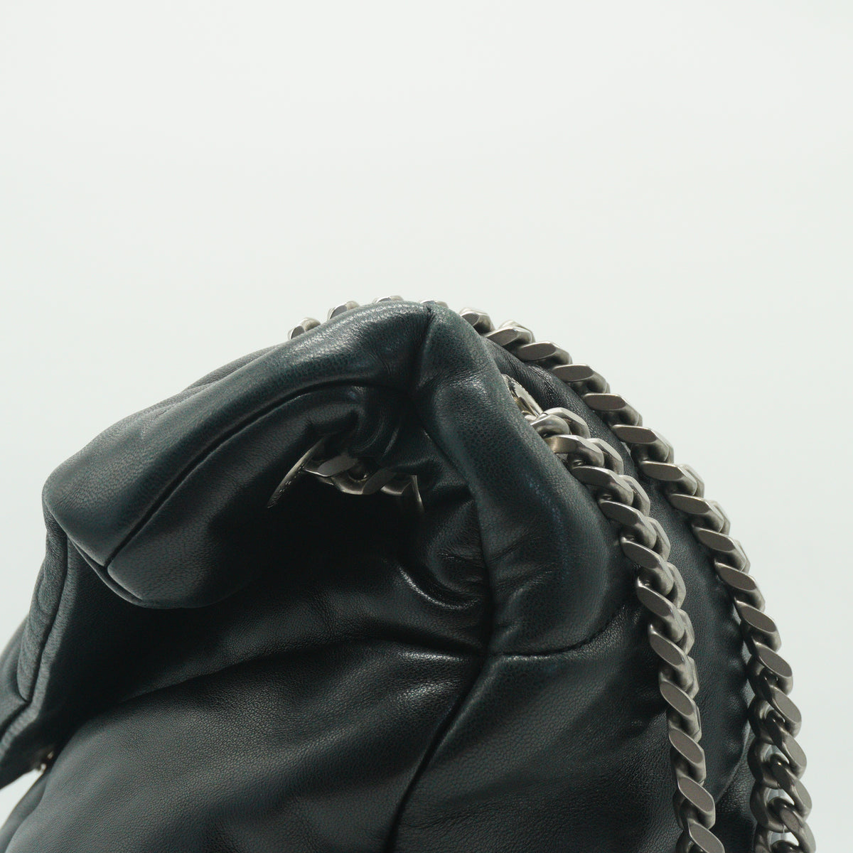 YSL Loulou Puffer Medium Lambskin Black SHW