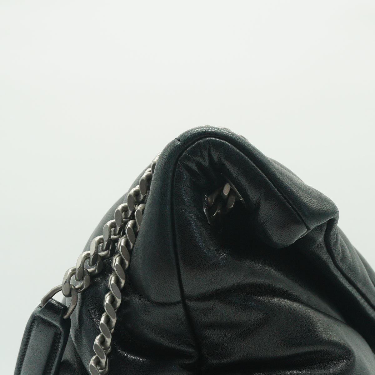 YSL Loulou Puffer Medium Lambskin Black SHW