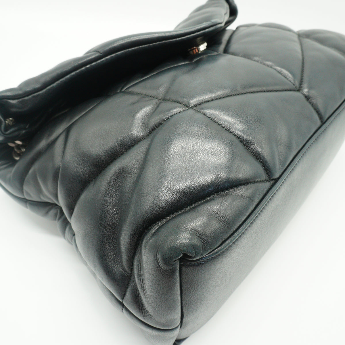 YSL Loulou Puffer Medium Lambskin Black SHW