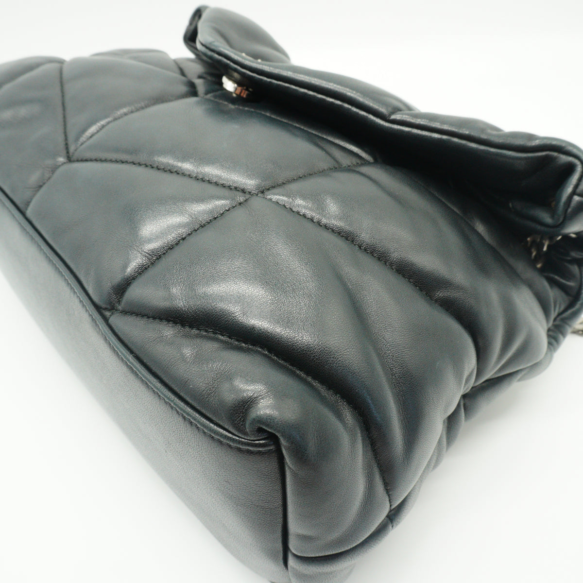 YSL Loulou Puffer Medium Lambskin Black SHW