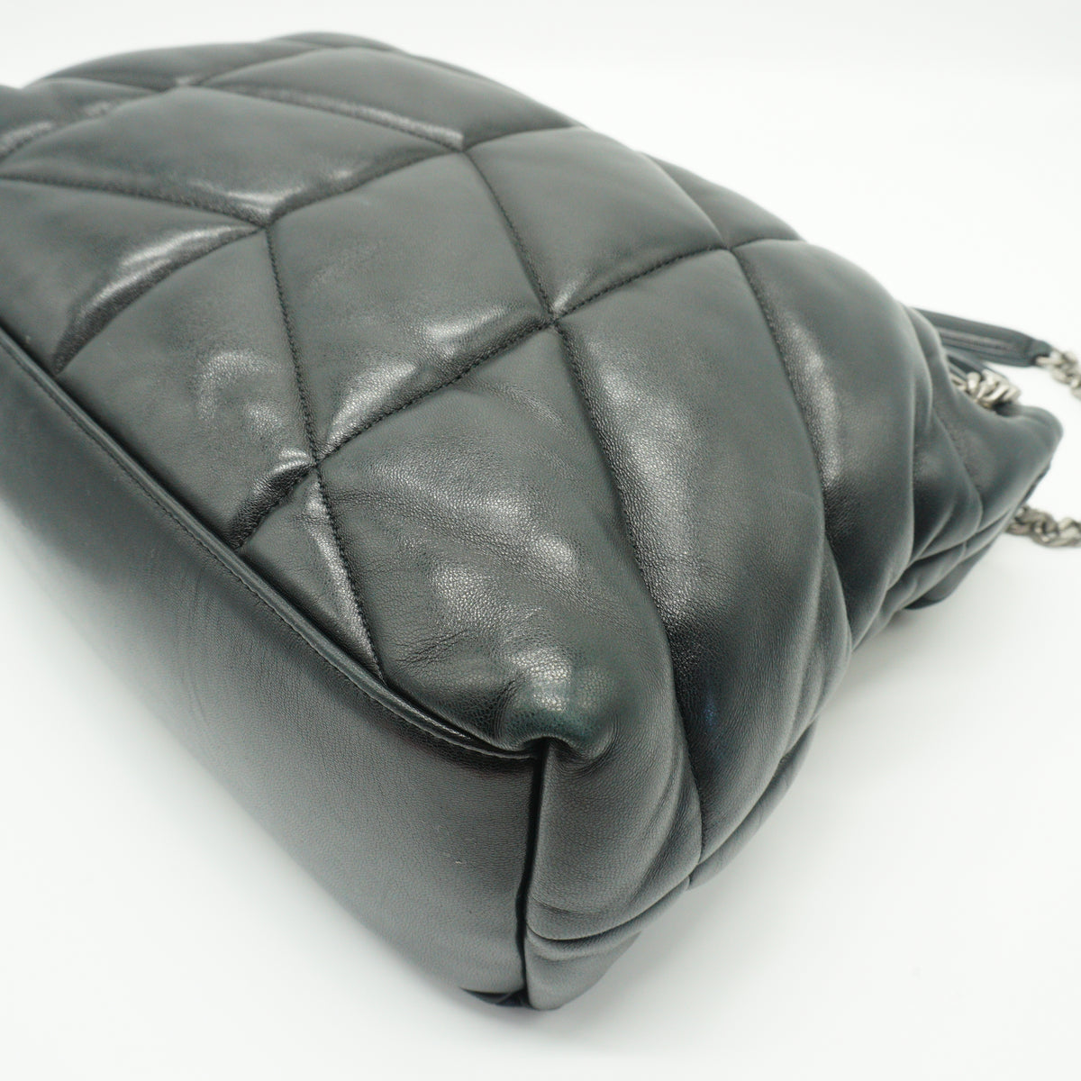 YSL Loulou Puffer Medium Lambskin Black SHW