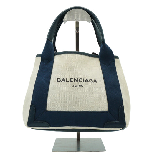 Balenciaga	Navy Cabas tote bag Small SHW