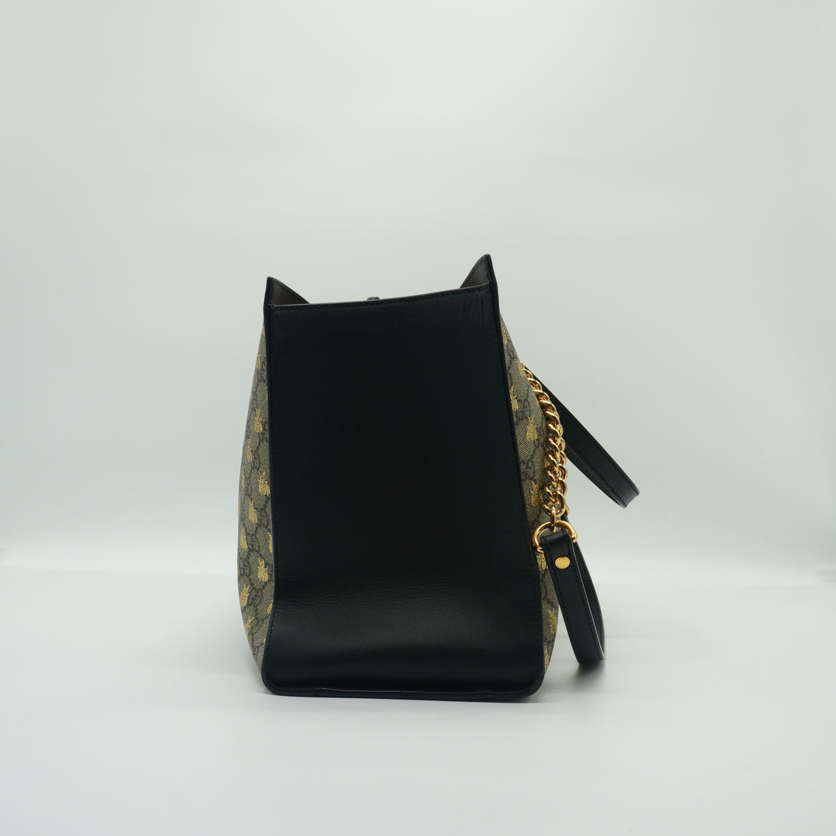 Gucci GG Supreme Bees Padlock Large Beige/Black GHW