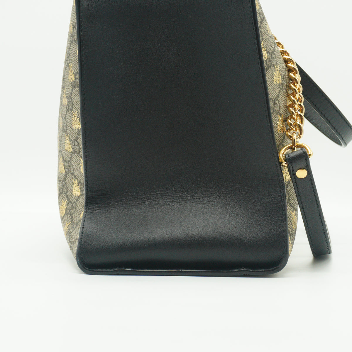 Gucci GG Supreme Bees Padlock Large Beige/Black GHW