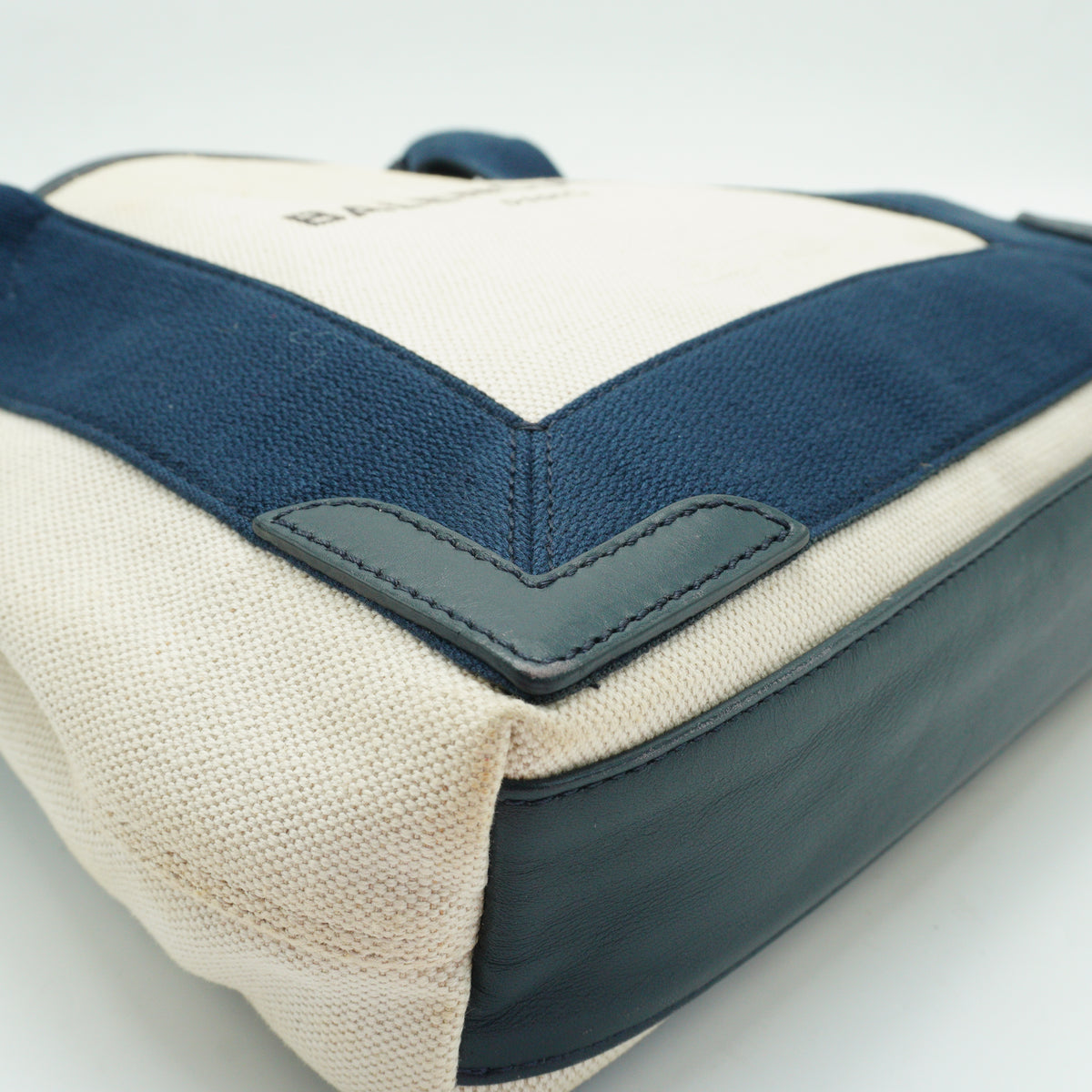 Balenciaga	Navy Cabas tote bag Small SHW