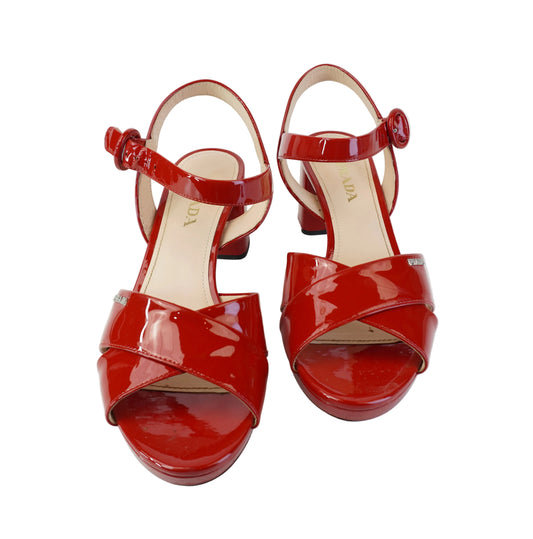 Prada Red Heels Size 41