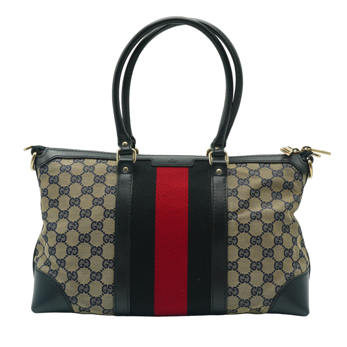 Gucci GG Canvas Medium Beige/Navy Blue GHW