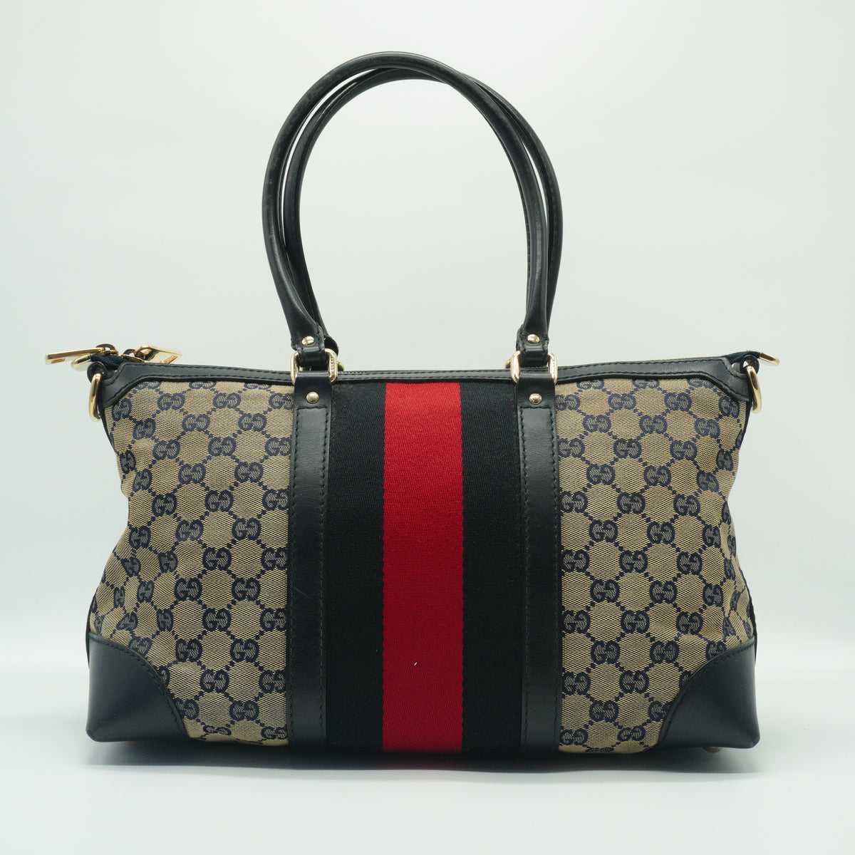 Gucci GG Canvas Medium Beige/Navy Blue GHW