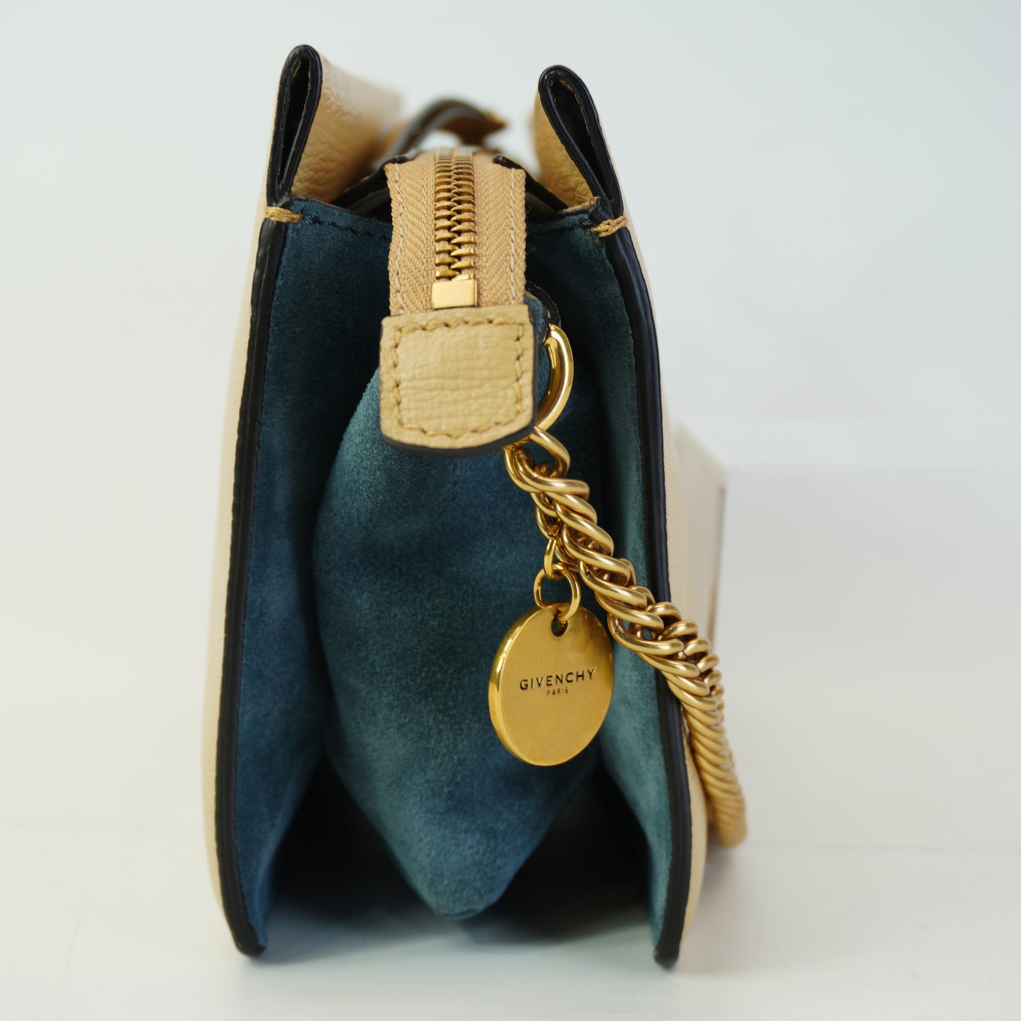 Givenchy Beige Leather Crossbody Bag GHW Small