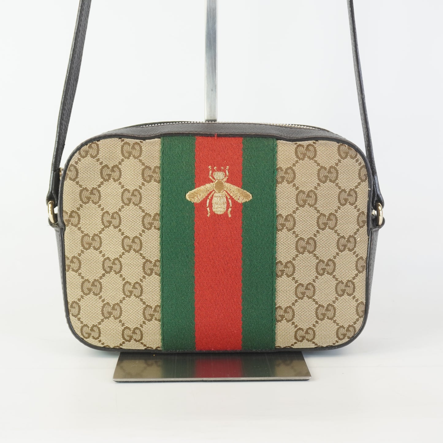 Gucci Webby Bee Camera Bag Small GHW