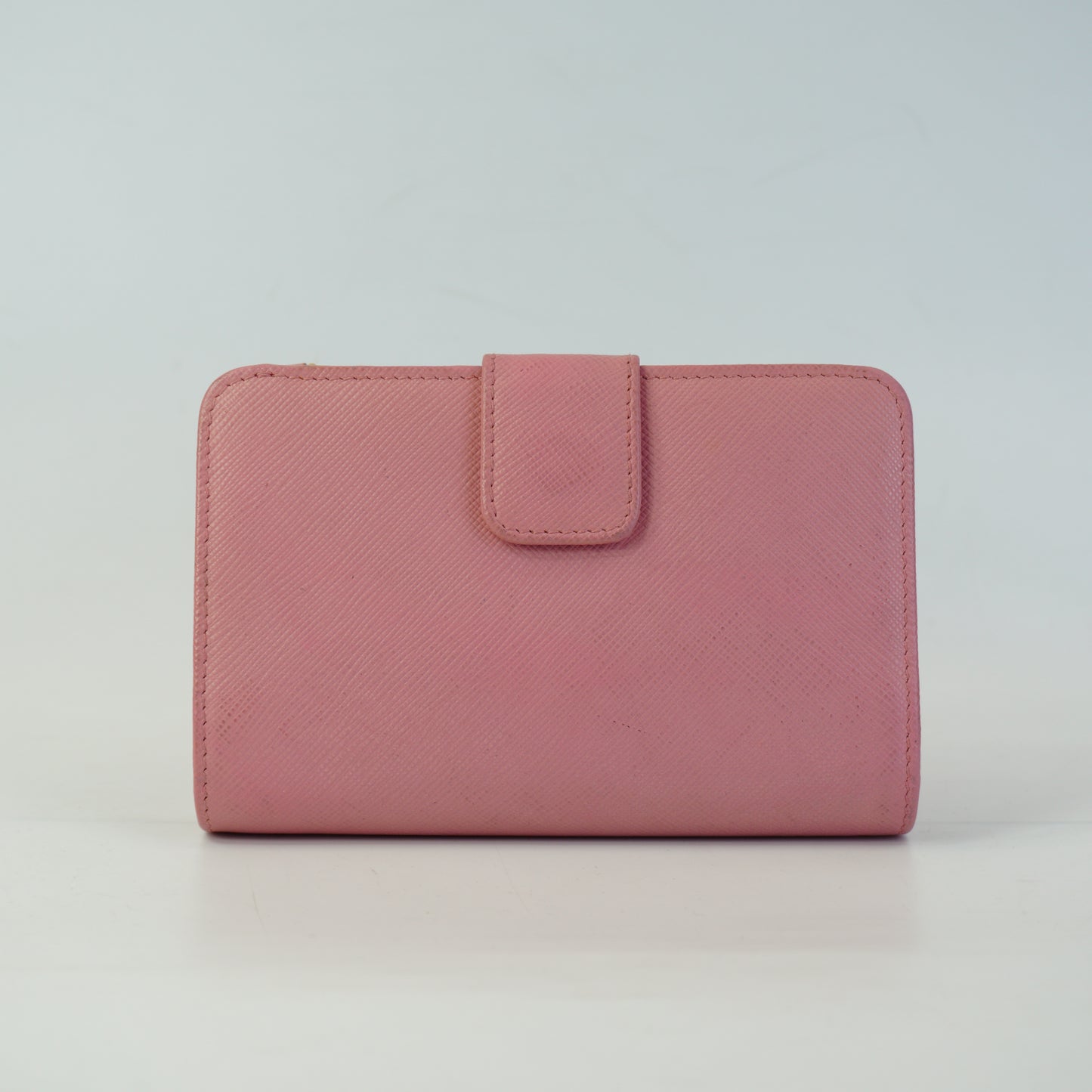Prada Saffiano Leather Wallet Pink GHW