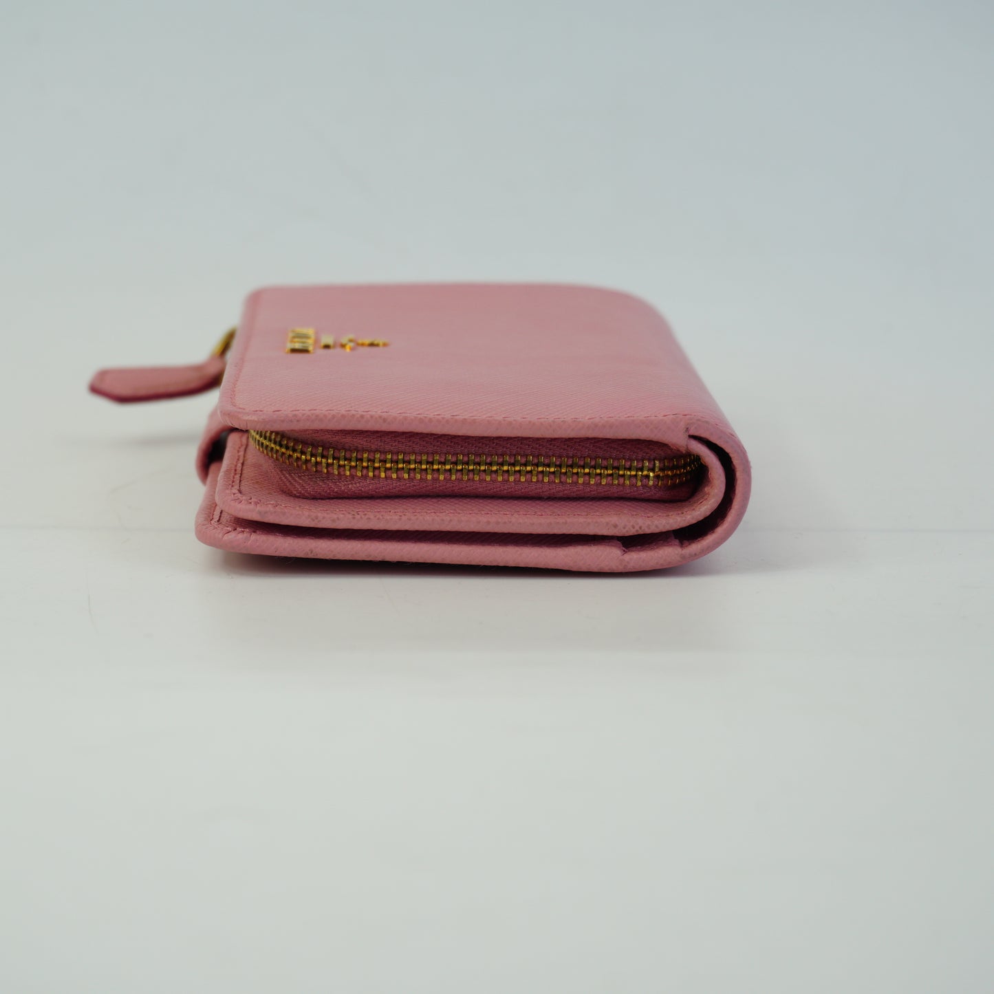 Prada Saffiano Leather Wallet Pink GHW