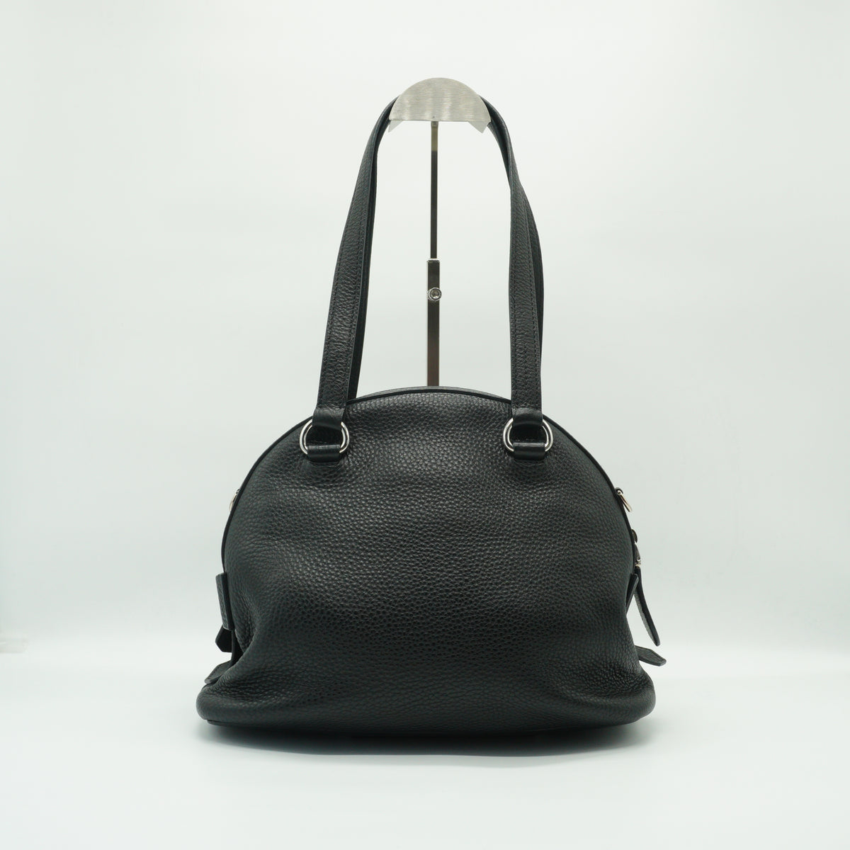 Prada	Vitello Daino Bowler Medium Bag Black SHW