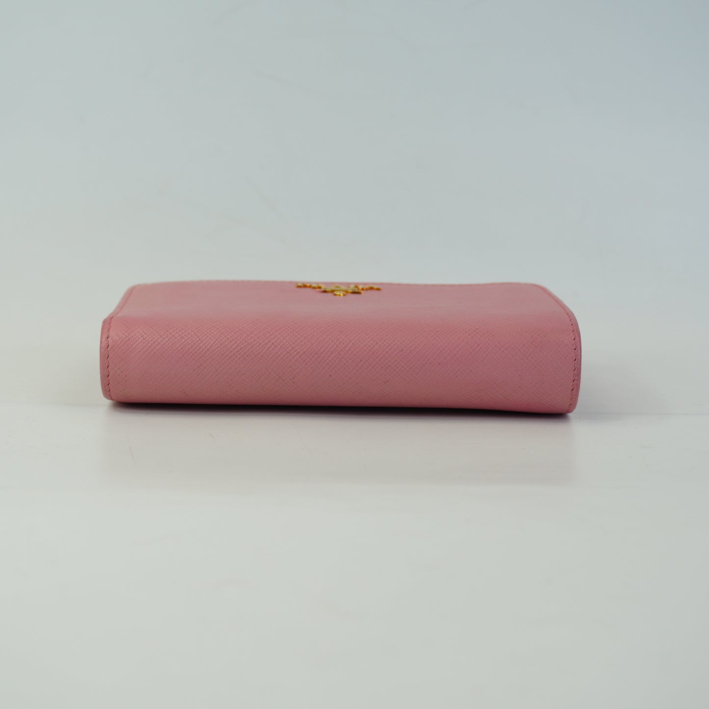 Prada Saffiano Leather Wallet Pink GHW